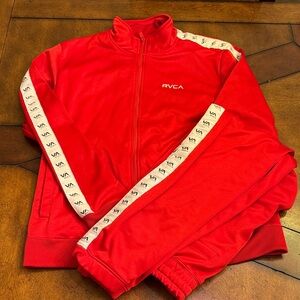 RVCA Red TrackSuit with White Accents